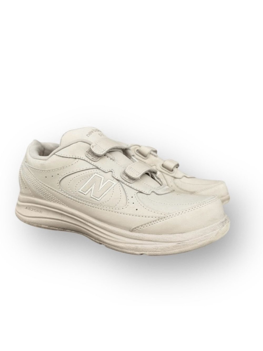New Balance Leather 577 Beige Adjustable Strap Athletic Walking Shoes Women’s 9